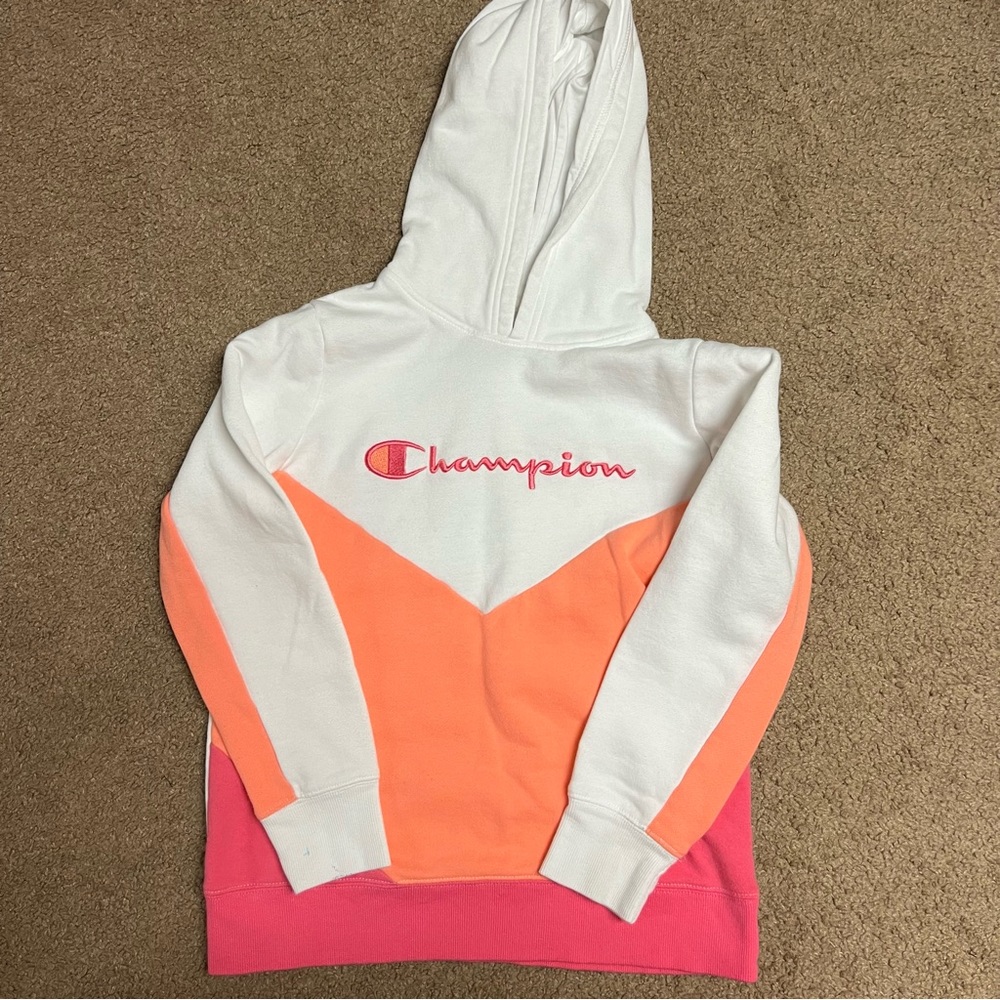 Multi colored  girls champion hooded sweatshirt